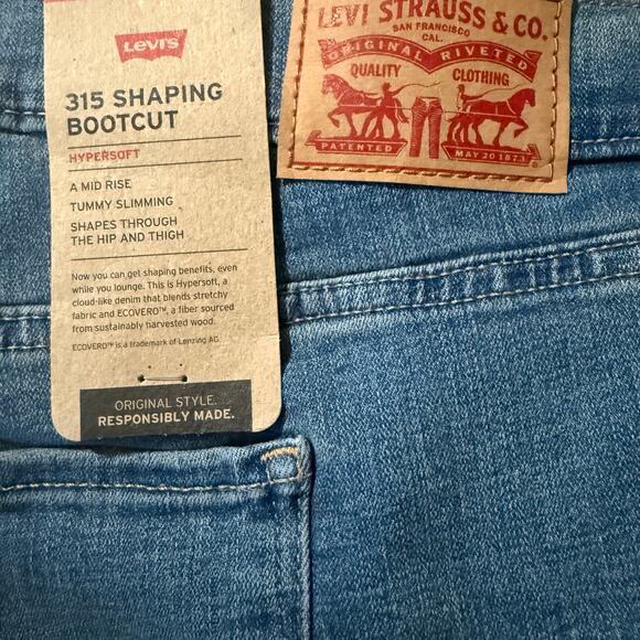 Levi's 315 Shaping Bootcut Hypersoft Mid-Rise Jeans, Women's Plus Size 26W, NWT - Picture 6 of 9